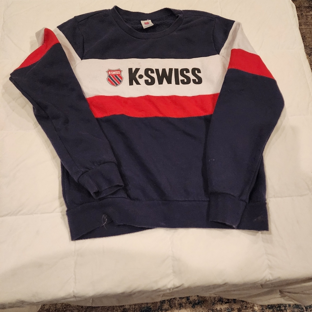 Vintage 80's K-Swiss Crewneck Sweatshirt Mens Lg